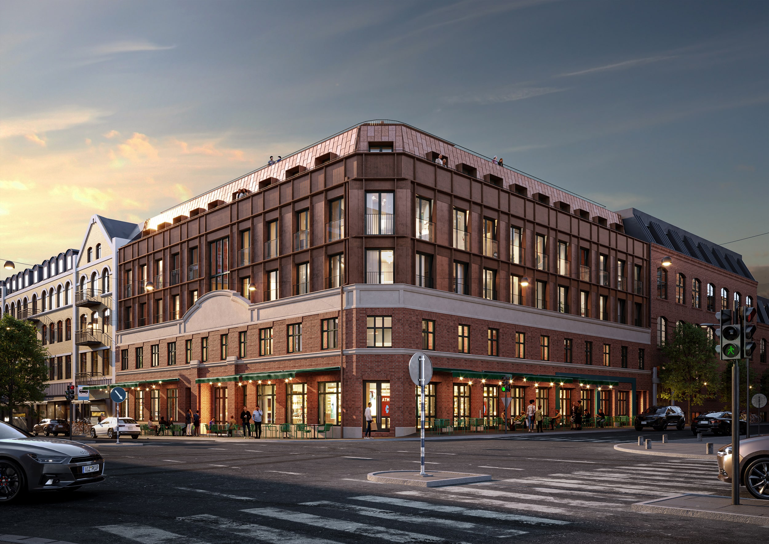 Exteriör visualisering på KB-huset i Malmö